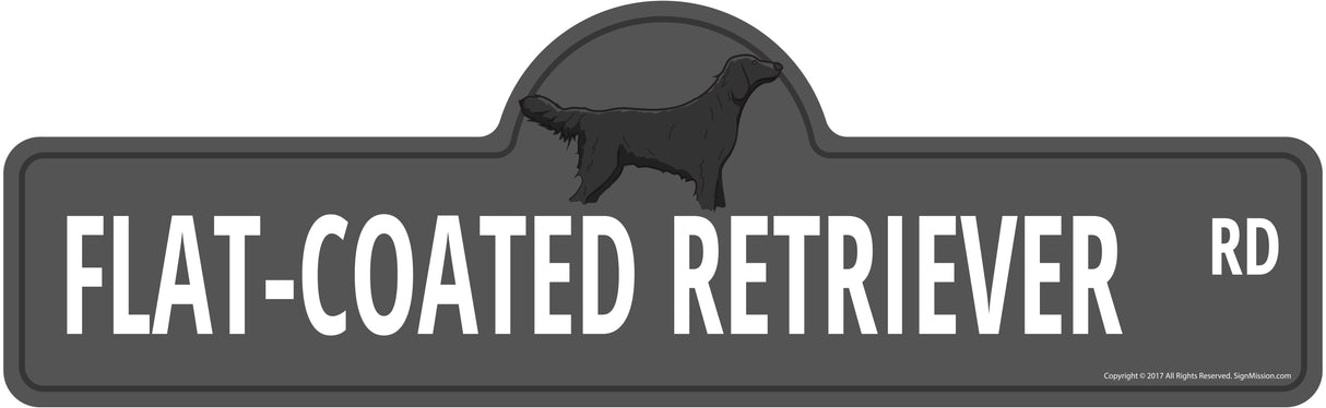 Flat-coated Retriever Street Sign
