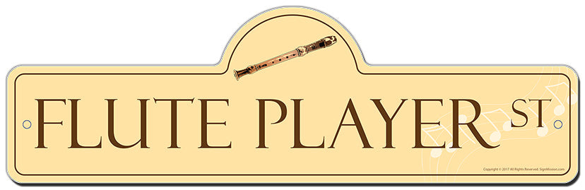Flute Player Street Sign