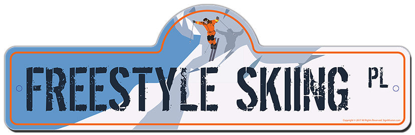 Freestyle Skiing Street Sign