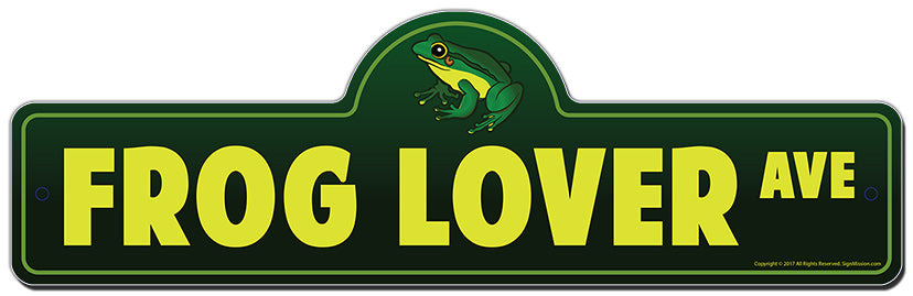 Frog Lover Street Sign