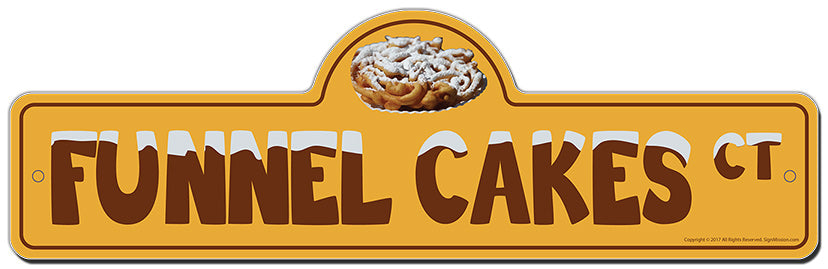 Funnel Cakes Street Sign