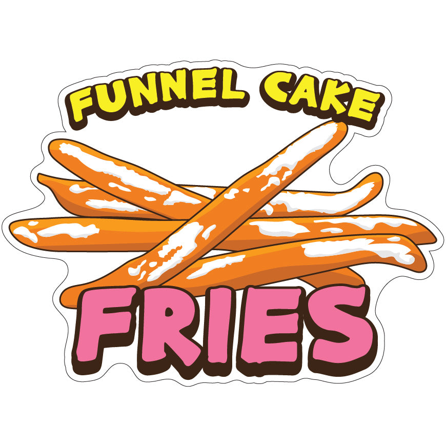Funnel Cake Fries Die-Cut Decal