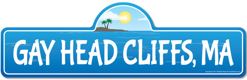 Gay Head Cliffs, MA Massachusetts Beach Street Sign
