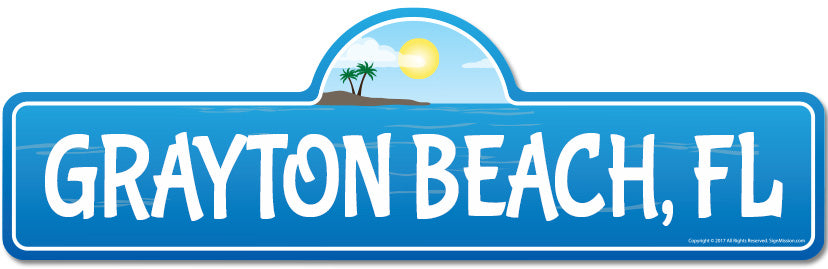 Grayton, FL Florida Beach Street Sign