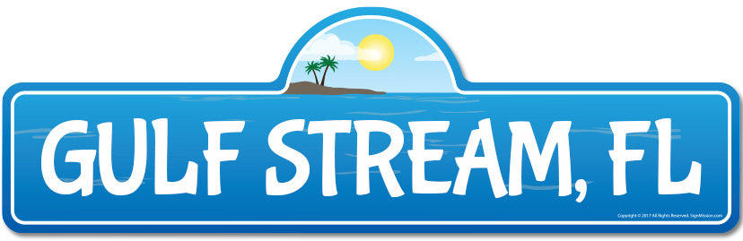 Gulf Stream, FL Florida Beach Street Sign