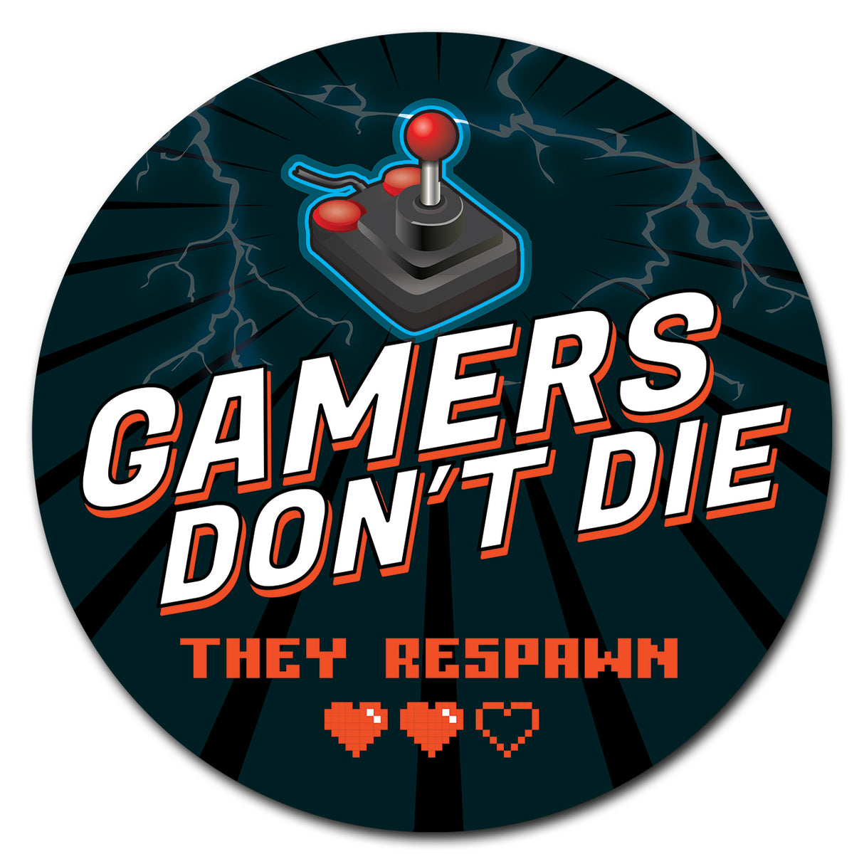 Gamers Don't Die Joystick Circle