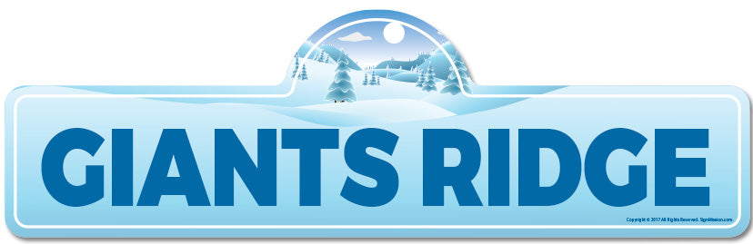 Giants Ridge Street Sign
