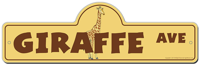 Giraffe Street Sign
