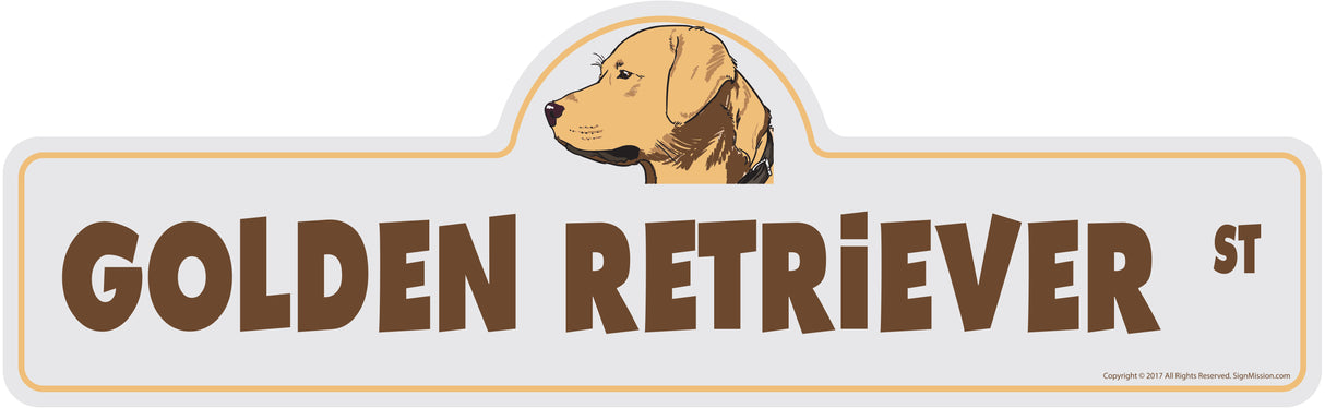 Golden Retriever Street Sign