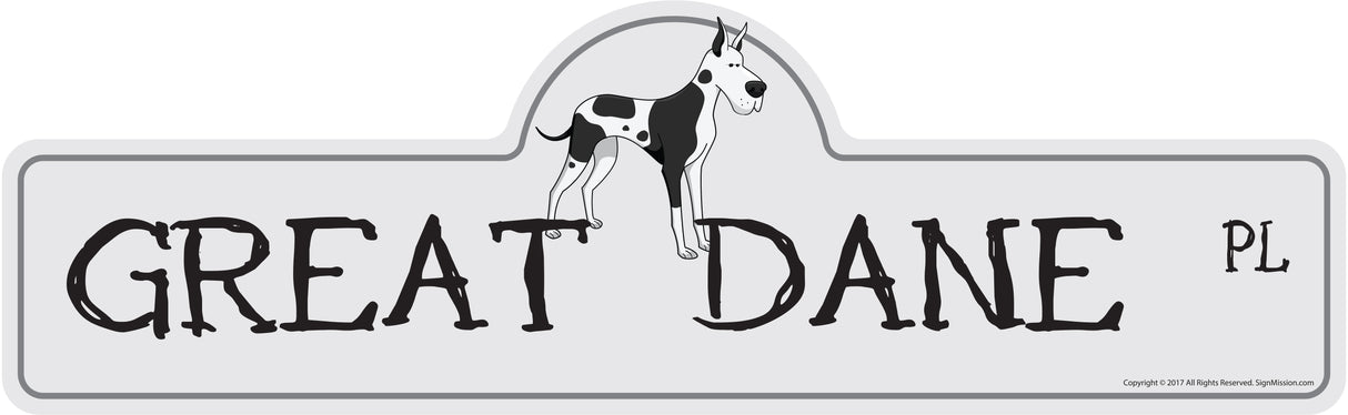Great Dane Street Sign
