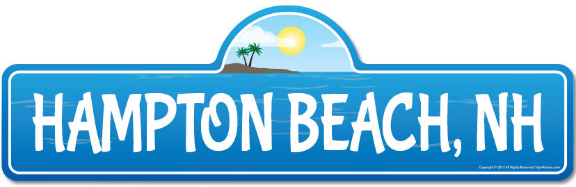 Hampton, NH New Hampshire Beach Street Sign