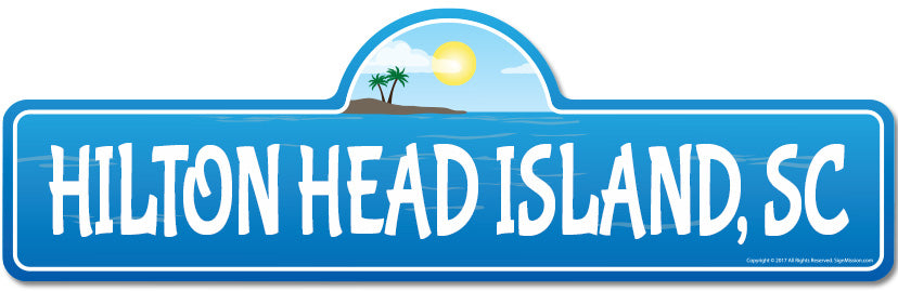 Hilton Head Island, SC South Carolina Beach Street Sign