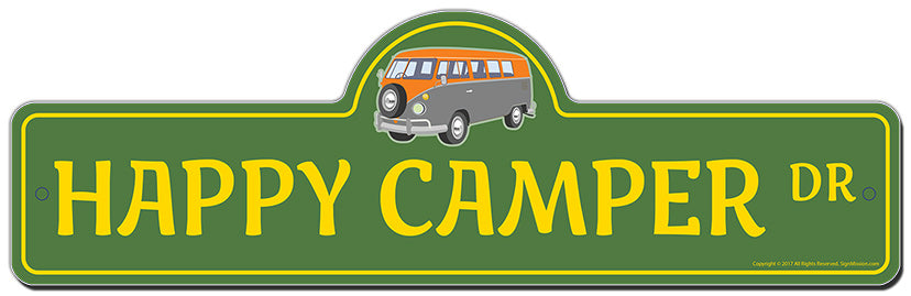 Happy Camper Street Sign
