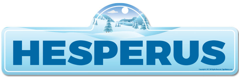 Hesperus Street Sign