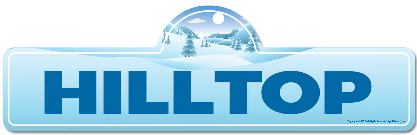 Hilltop Street Sign