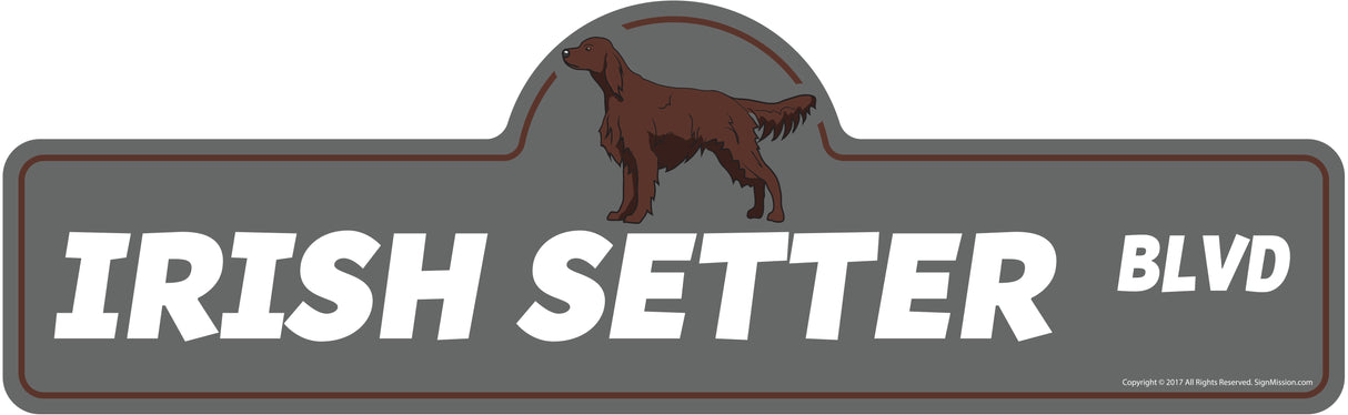 Irish Setter Street Sign