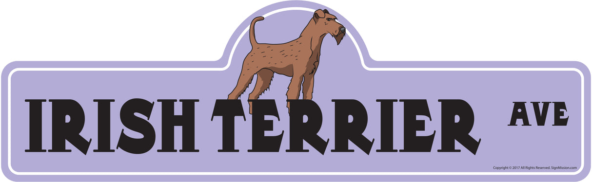 Irish Terrier Street Sign