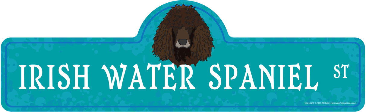 Irish Water Spaniel Street Sign