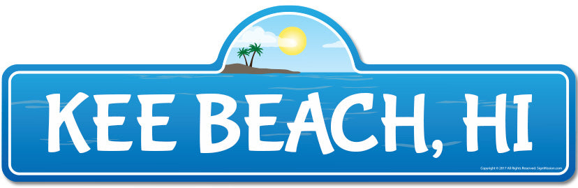Kee, HI Hawaii Beach Street Sign
