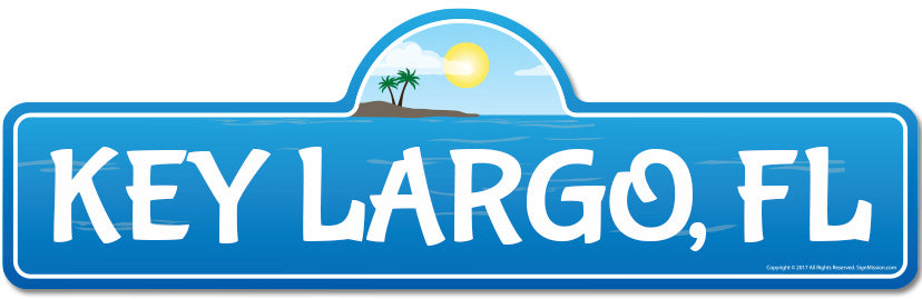 Key Largo, FL Florida Beach Street Sign