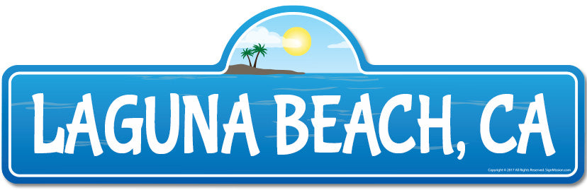 Laguna, CA California Beach Street Sign