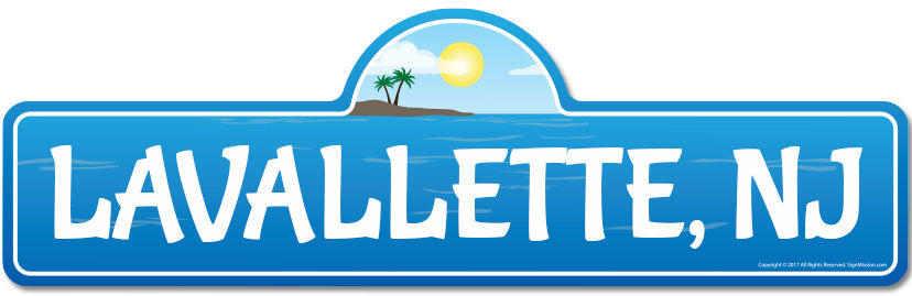 Lavallette, NJ New Jersey Beach Street Sign