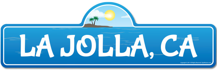 La Jolla, CA California Beach Street Sign