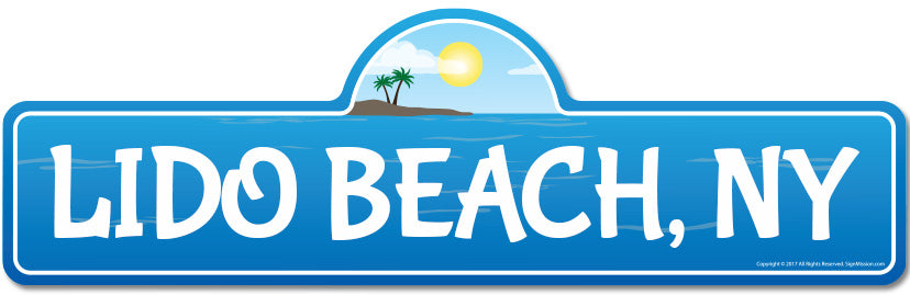 Lido, NY New York Beach Street Sign