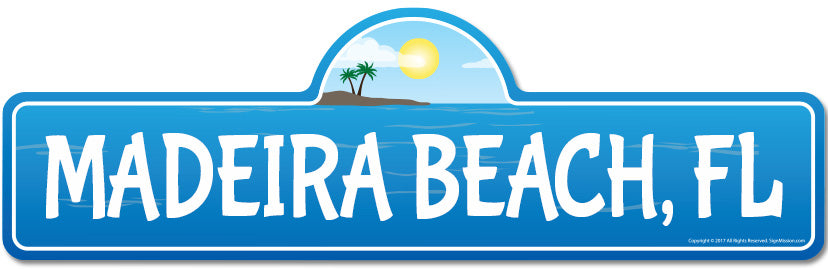 Madeira, FL Florida Beach Street Sign