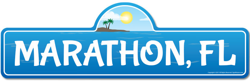 Marathon, FL Florida Beach Street Sign