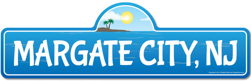 Margate City, NJ New Jersey Beach Street Sign