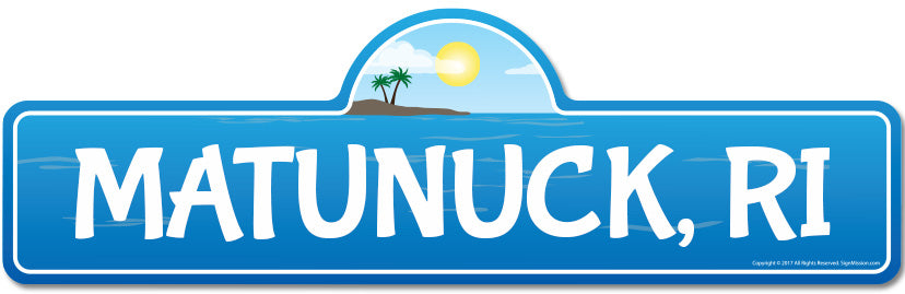 Matunuck, RI Rhode Island Beach Street Sign