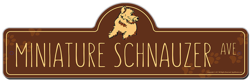 Miniature Schnauzer Street Sign