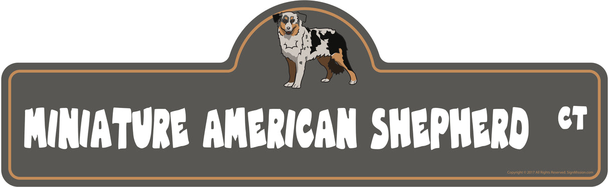 Miniature American Shepherd Street Sign