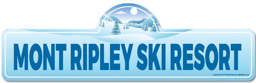 Mont Ripley Ski Resort Street Sign