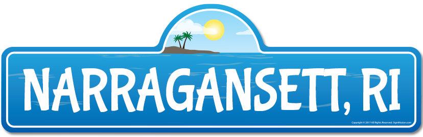 Narragansett, RI Rhode Island Beach Street Sign