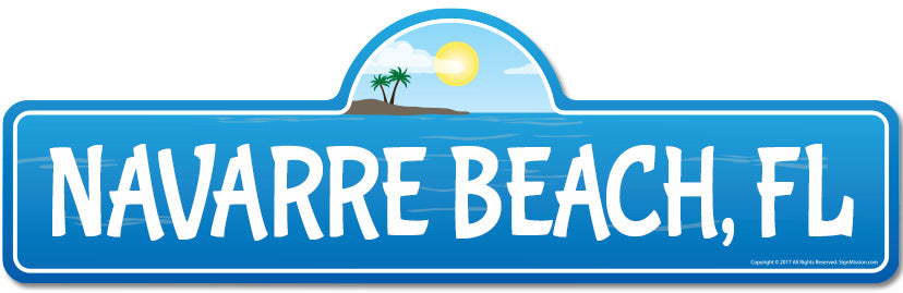 Navarre, FL Florida Beach Street Sign