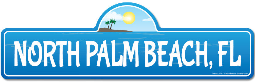 North Palm, FL Florida Beach Street Sign