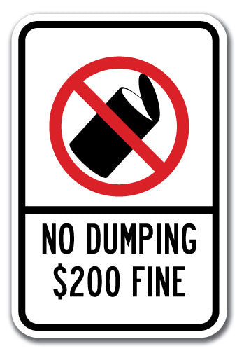 No Dumping $200 Fine