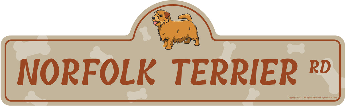 Norfolk Terrier Street Sign