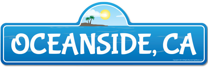 Oceanside, CA California Beach Street Sign