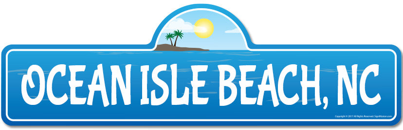 Ocean Isle, NC North Carolina Beach Street Sign