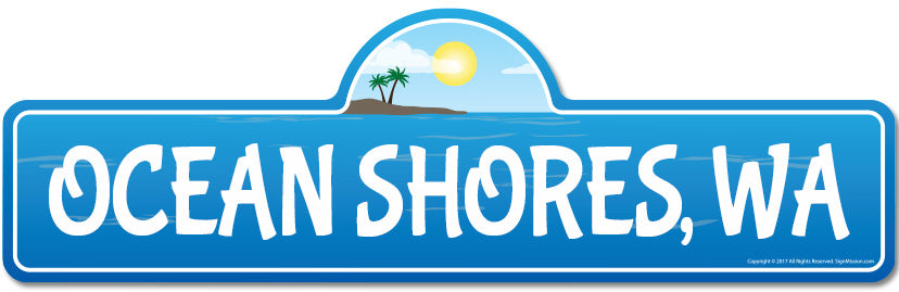 Ocean Shores, WA Washington Beach Street Sign