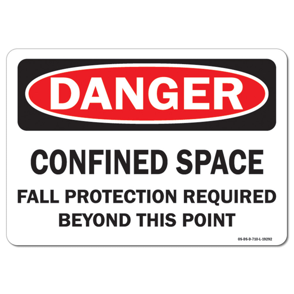 Confined Space Fall Protection Required Beyond This Point