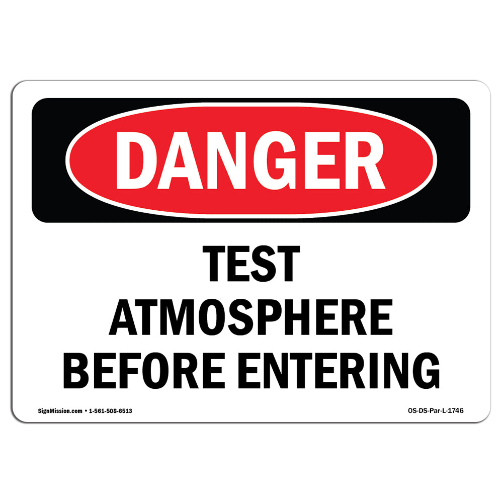 Test Atmosphere Before Entering