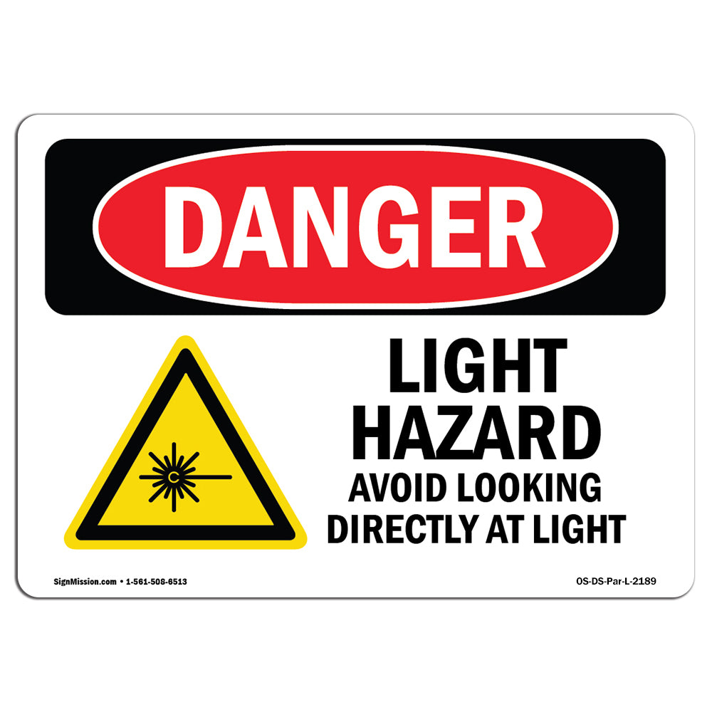 UV Light Hazard Avoid Looking