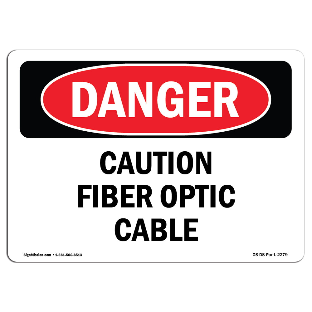 Caution Fiber Optic Cable