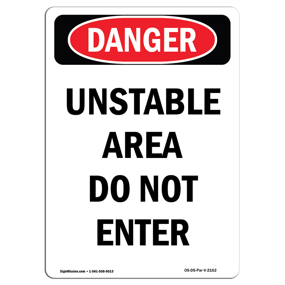 Unstable Area Do Not Enter