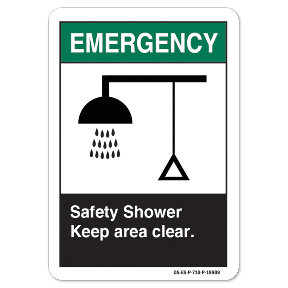 Safety Shower Keep Area Clear