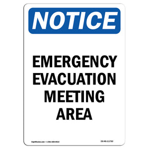Emergency Evacuation Meeting Area Sign